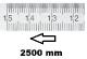 HORIZONTAL FLEXIBLE RULE CLASS II RIGHT TO LEFT 2500 MM SECTION 20x1 MM<BR>REF : RGH96-D22M5D150